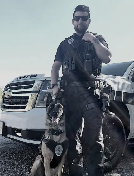 Man with a dog