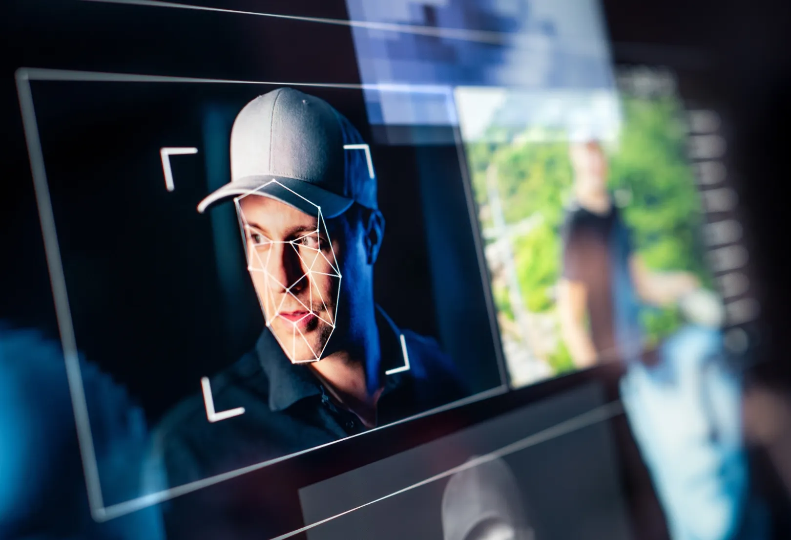 face scanning video in monitor